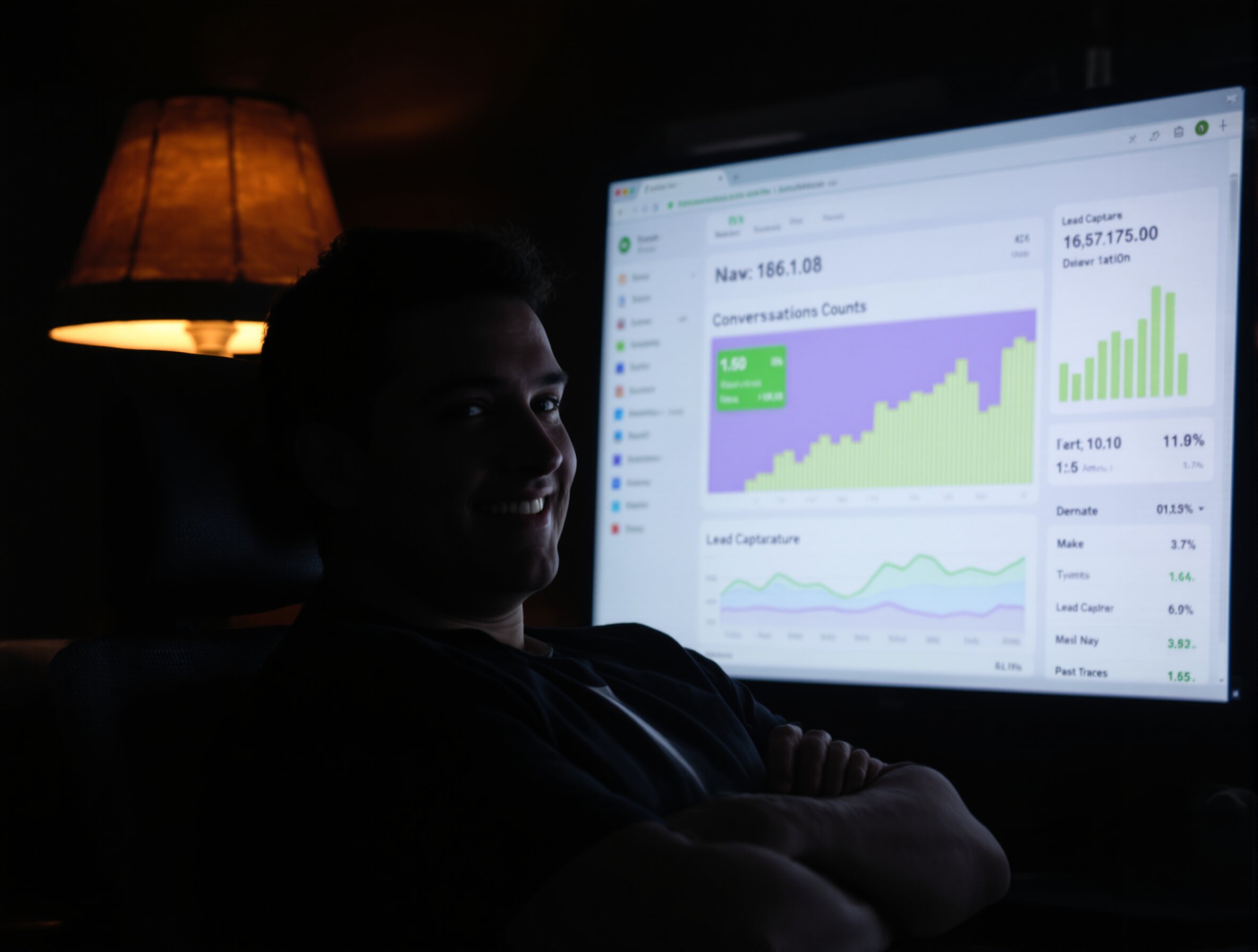 Dashboard con conversiones y leads capturados