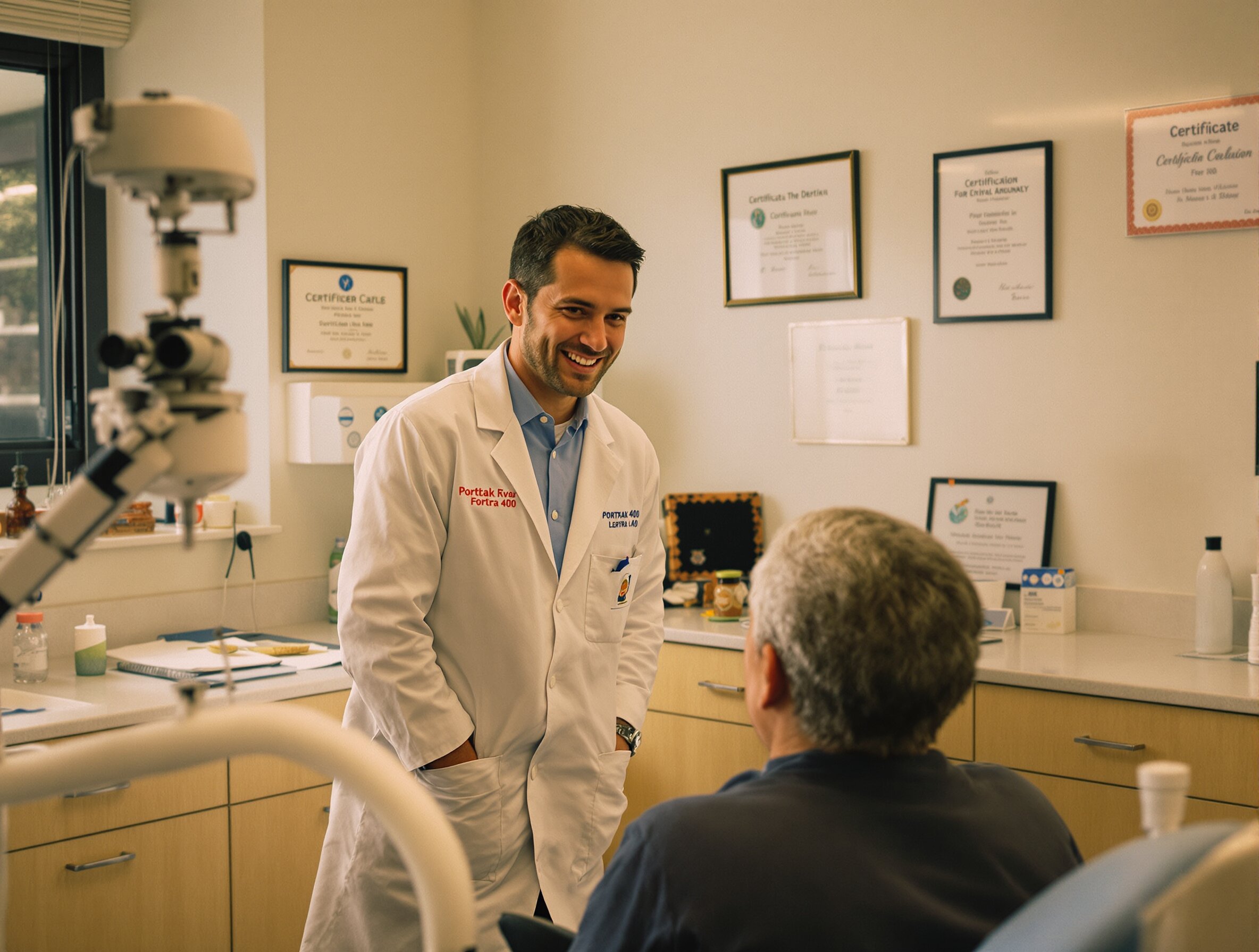 Médico atendiendo paciente